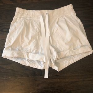 White Lululemon shorts